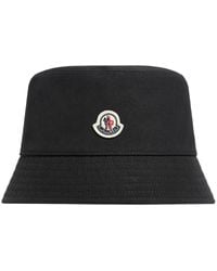 Moncler - Moncler Cotton Blend Bucket Hat - Lyst