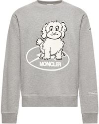 Moncler - Moncler Dog Print Cotton Sweatshirt - Lyst