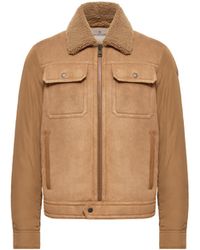 Moncler - Moncler Zerique Shearling & Suede Short Down Jacket - Lyst