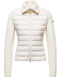Moncler - Moncler Padded Zip-Up Wool Cardigan - Lyst
