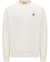 Moncler - Logo Patch Crewneck Sweatshirt - Lyst