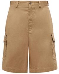 Moncler - Cotton Gabardine Cargo Shorts - Lyst