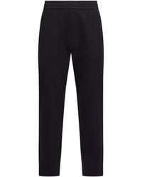 Moncler - Moncler Pantalones Deportivos De Mezcla De Algodón Con Logotipo De Piel, Hombre, Talla - Lyst