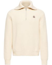 Moncler - Moncler Logo Rib Wool Turtleneck - Lyst