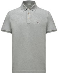 Moncler - Moncler Logo Patch Cotton Polo Shirt - Lyst