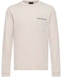 Moncler - Moncler Logo Cotton Long Sleeve T-Shirt - Lyst