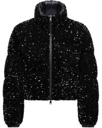 Moncler - Louvi Sequin-Embroidered Short Down Jacket - Lyst