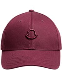 Moncler - Moncler Logo Cotton Gabardine Baseball Cap - Lyst