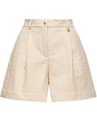 Moncler - Moncler Leather Logo Shorts - Lyst