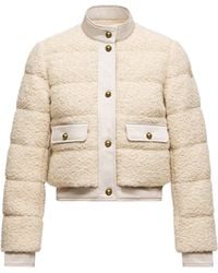 Moncler - Blandy Wool Blend Bouclé Short Down Jacket - Lyst