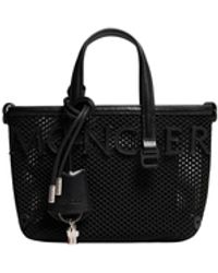 Moncler - Moncler Very Tote Bag Aus Mesh Und Leder, Damen, Größe - Lyst