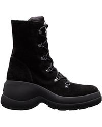 Moncler - Resile Trek Shell-trimmed Suede Ankle Boots - Lyst