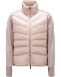 Moncler - Padded Zip-up Wool Cardigan - Lyst