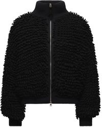 Moncler x Edward Enninful - X Ee72 By Edward Enninful Wool Blend Zip-Up Cardigan - Lyst