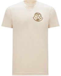 Moncler - T-shirt mit logo-motiv - Lyst