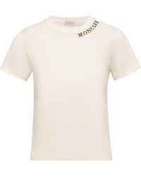 Moncler - Moncler Sketch Logo Cotton T-Shirt - Lyst