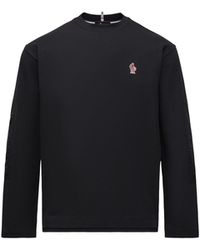 Moncler - Moncler Logo Cotton Long Sleeve T-Shirt - Lyst
