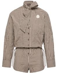 Moncler - Moncler Vichy Romper With Bow - Lyst