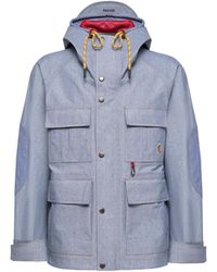 Moncler - Moncler Ajaccio Chambray Hooded Field Jacket - Lyst