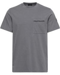Moncler - Moncler Logo Cotton Jersey T-Shirt - Lyst
