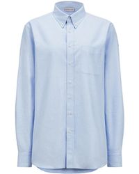 Moncler - Moncler Long Sleeve Oxford Cotton Shirt - Lyst