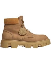 Moncler - Moncler Peak City Nubuck & Suede Lace-Up Boots - Lyst