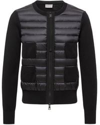 Moncler - Moncler Padded Wool Zip-Up Cardigan - Lyst