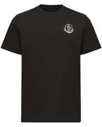 Moncler - Moncler Cotton Jersey Logo Patch T-Shirt - Lyst
