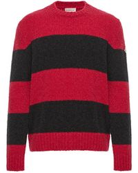 Moncler - Moncler Striped Wool Blend Bouclé Jumper - Lyst