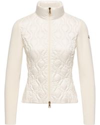 Moncler - Moncler Cotton Padded Zip-Up Cardigan - Lyst
