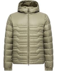 Moncler - Piumino Corto Aleso Con Cappuccio E Trapuntatura Geometrica, Uomo, Taglia - Lyst