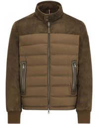 Moncler - Monviso Suede Down Jacket - Lyst