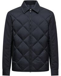 Moncler - Aiguille Diamond-Quilted Down Shirt Jacket - Lyst