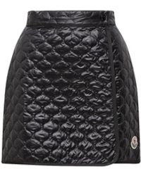 Moncler - Wattierter, Quadratisch Gesteppter Minirock, Damen, Größe - Lyst