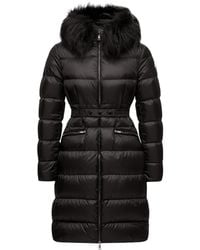Moncler - Moncler Boedic Hooded Shearling-Trimmed Long Down Jacket - Lyst