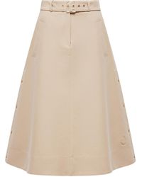 Moncler - Falda Midi De Algodón, Mujer, Talla - Lyst
