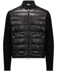 Moncler - Moncler Padded Wool Zip-Up Cardigan - Lyst
