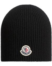 Moncler - Moncler Logo Wool Beanie - Lyst