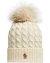 3 MONCLER GRENOBLE - Wool Beanie With Pom Pom - Lyst
