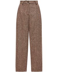 Moncler - Moncler Straight-Leg Wool Trousers - Lyst