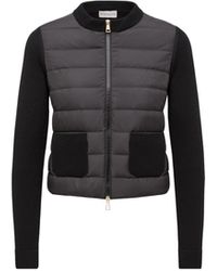 Moncler - Cárdigan Con Cremallera De Lana Acolchada, Mujer, Talla - Lyst