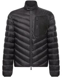 Moncler - Moncler Mackinac Diagonal-Quilted Down Biker Jacket - Lyst
