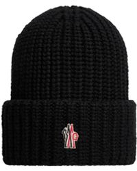 Moncler - Moncler Mütze Aus Wolle Mit Logo, Herren, Größe - Lyst