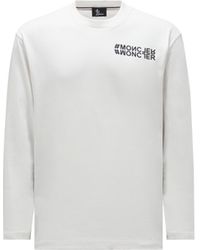 3 MONCLER GRENOBLE - Langärmeliges t-shirt mit logo - Lyst