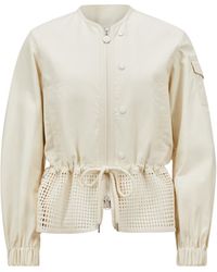 Moncler - Chaqueta Con Ribetes De Bordado Inglés Rochecotte, Mujer, Talla - Lyst