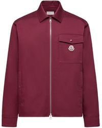 Moncler - Moncler Cotton Blend Gabardine Shirt Jacket - Lyst