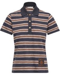 Moncler - Moncler Striped Cotton Polo Shirt - Lyst