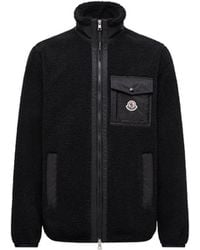 Moncler - Moncler Teddy Zip-Up Sweatshirt With Pocket - Lyst