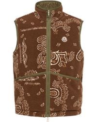 Moncler - Moncler Chaleco Acolchado Efecto Peluche Reversible Con Estampado De Cachemira, Hombre, Talla - Lyst