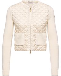 Moncler - Moncler Geometric-Quilted Padded Zip-Up Cardigan - Lyst